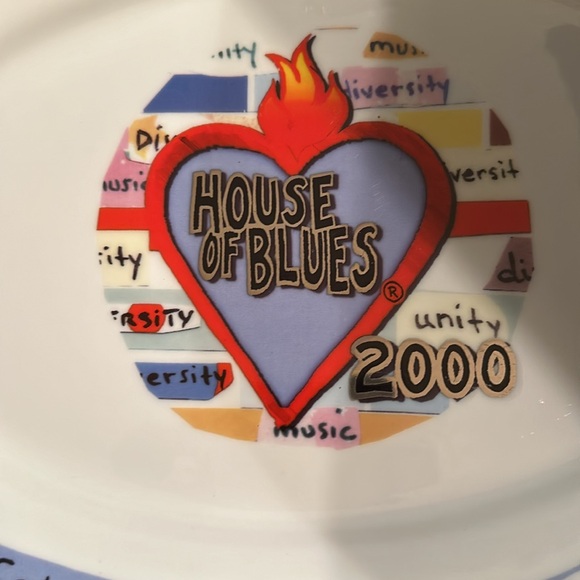 House of Blues Orlando‎ 2000 Vintage Serving Dish Plate Hand Painted Dinner Art - Picture 2 of 7